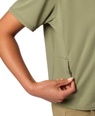 Women's Air Exchange UPF 50 Crew Short Sleeve Ribbed Collar T-Shirts