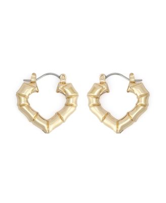 Gold Hothouse Bloom Heart Hoop Earrings