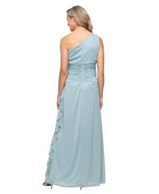 Women's Glitter One-Shoulder Ball Gown