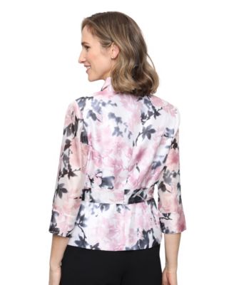 Women's Printed Yoryu Collared Top