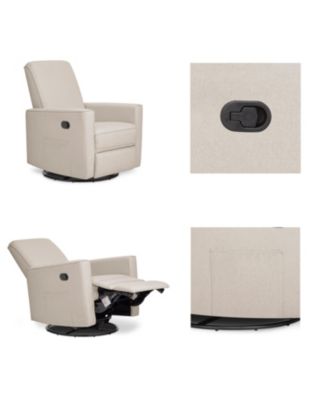 Raleigh Basic Glider Recliner Rocker – 360° Swivel, Smooth Gliding, Manual Recline, Easy-Clean Upholstery, 250 lb Capacity