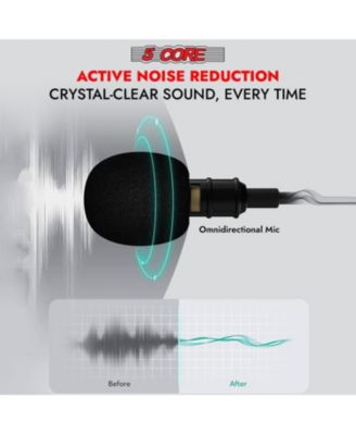 Microphone 2Pcs Lavalier Mic Wearable Omnidirectional Condenser 3.5mm Body Microfono