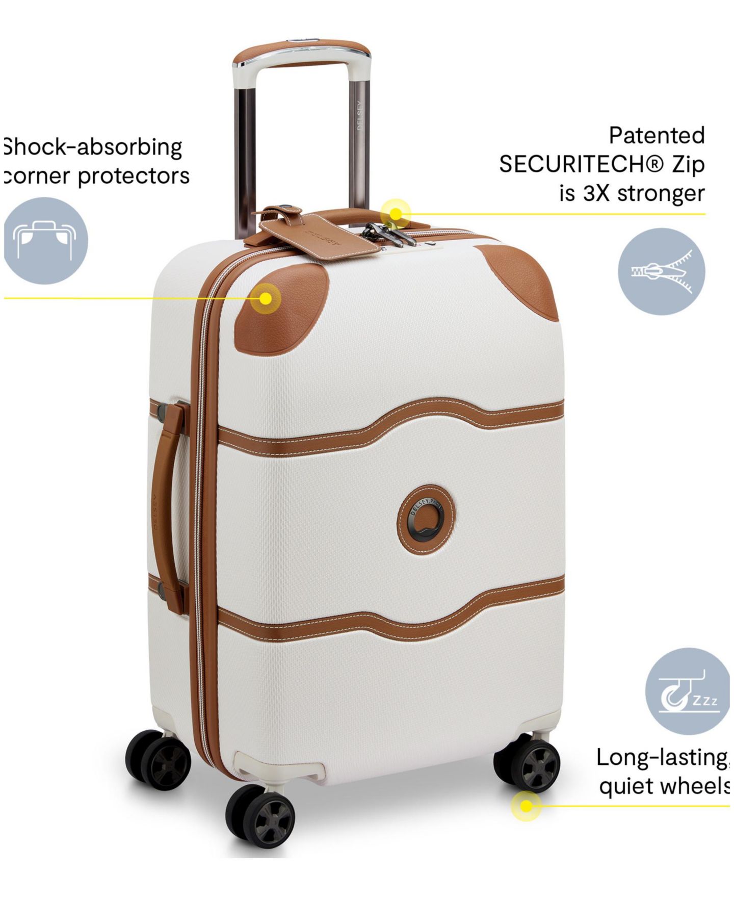 Чемодан Delsey Paris Delsey Chatelet Air 2.0 Carry-On Spinner, цвет: Ангора — фото 2