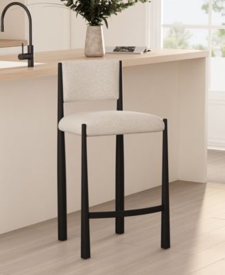 Lennor 37.4" Boucle Upholstered Counter Stool