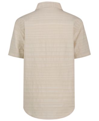 Boys' 8-20 Texture Stripe Woven Short-Sleeve Shirt