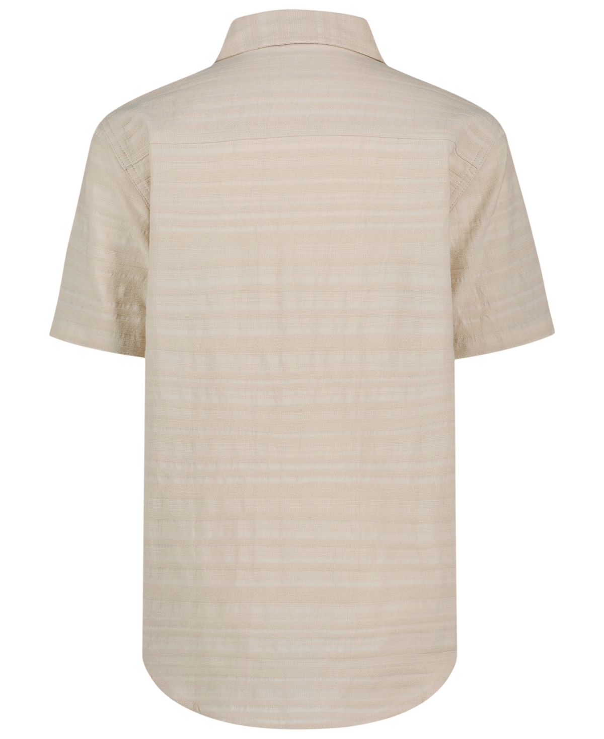 Calvin Klein Boys' 8-20 Texture Stripe Woven Short-Sleeve Shirt