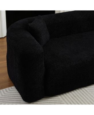 109.4" L-Shaped Modular Sectional Sofa Right Chaise Chenille Fabric Cloud Sofa with 2 Pillows