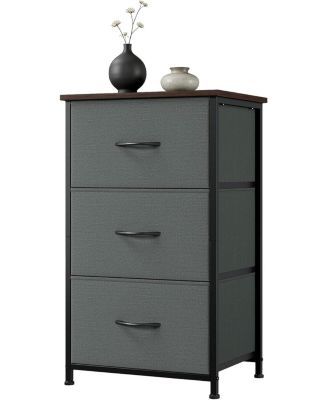 Stylish 3-Drawer Dresser with Removable Fabric Bins, Multi-Functional Storage Organizer for Bedroom, Living Room, Closet, Entryway