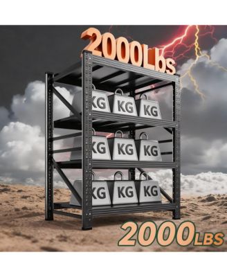 YIGII Heavy Duty40" W x 60" H Garage Shelving, 4-Tier, Adjustable, 2000 lbs Capacity