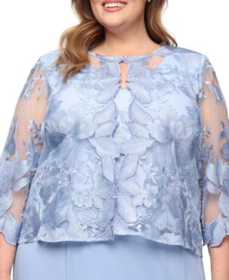 Plus Size Scoop Neck Jacket Dress