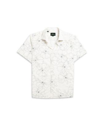 Men's Regular Fit Bird Rock Short Sleeve Cotton Shirt