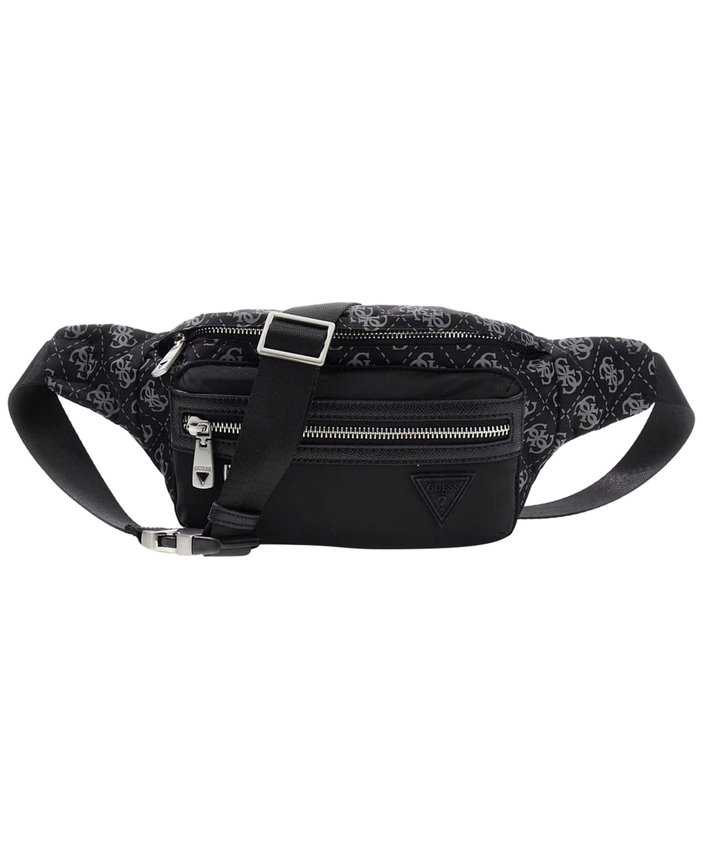 Мужская сумка GUESS Berlin Monogram Detail Bum, цвет: Чёрный — фото 1