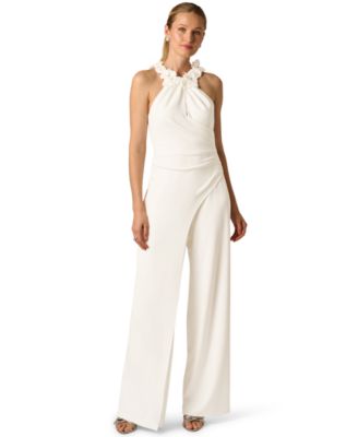 Women's Rosette Halter Neck Jumpsuit