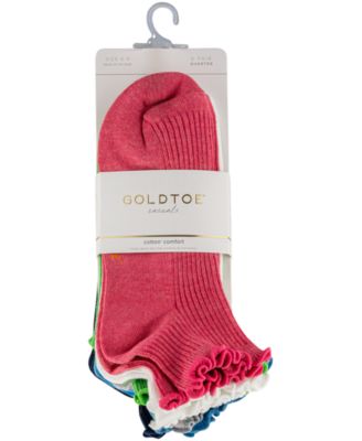 Women's Rib Lettuce Edge Quarter Socks, 6-Pack