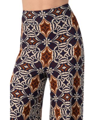 Women's Wide-Leg Patterned Palazzo Trousers
