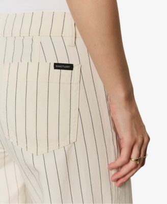 Petite Marine Wide-Leg Cropped Capri Pants