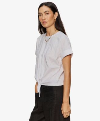 Petite All Day Tie-Front Crewneck T-Shirt