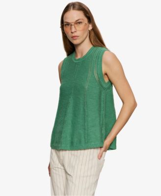 Petite Crewneck Sleeveless Sweater