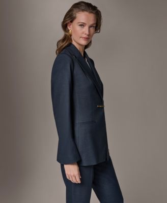 Women's Notch Lapel Padded Shoulder Blazer