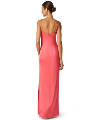 Women's Cowl Neck Slit Ball Gown