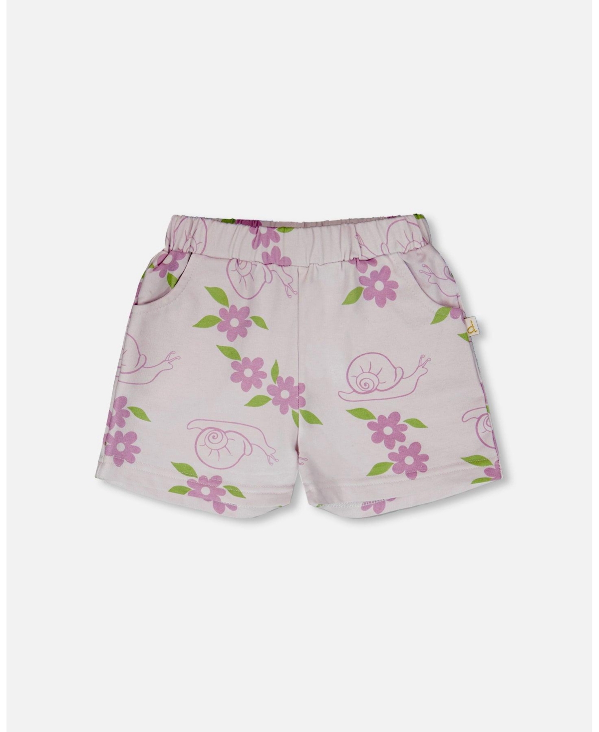 Deux par Big Girls Snails Print French Terry Shorts