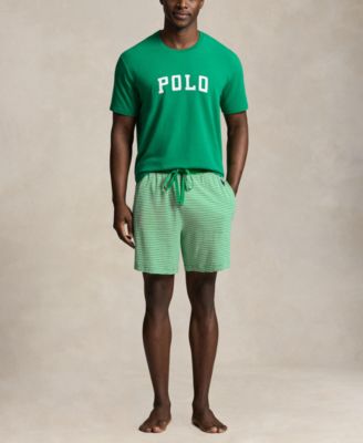 Men's Stripped Pattern Pajama Shorts