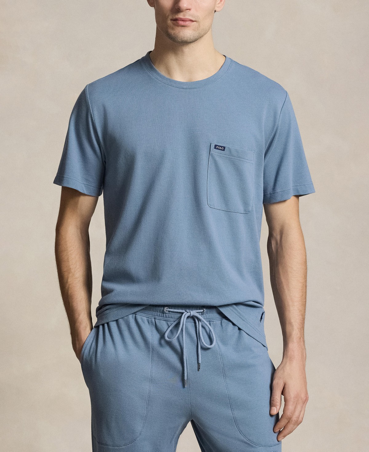 Мужские Polo Ralph Lauren Men's Featherweight Crewneck Pajama T-Shirt — фото 1