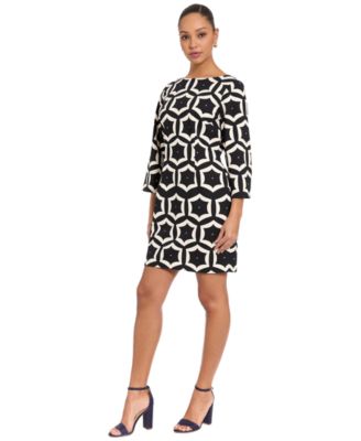 Women's Boatneck Short Sheath Dress