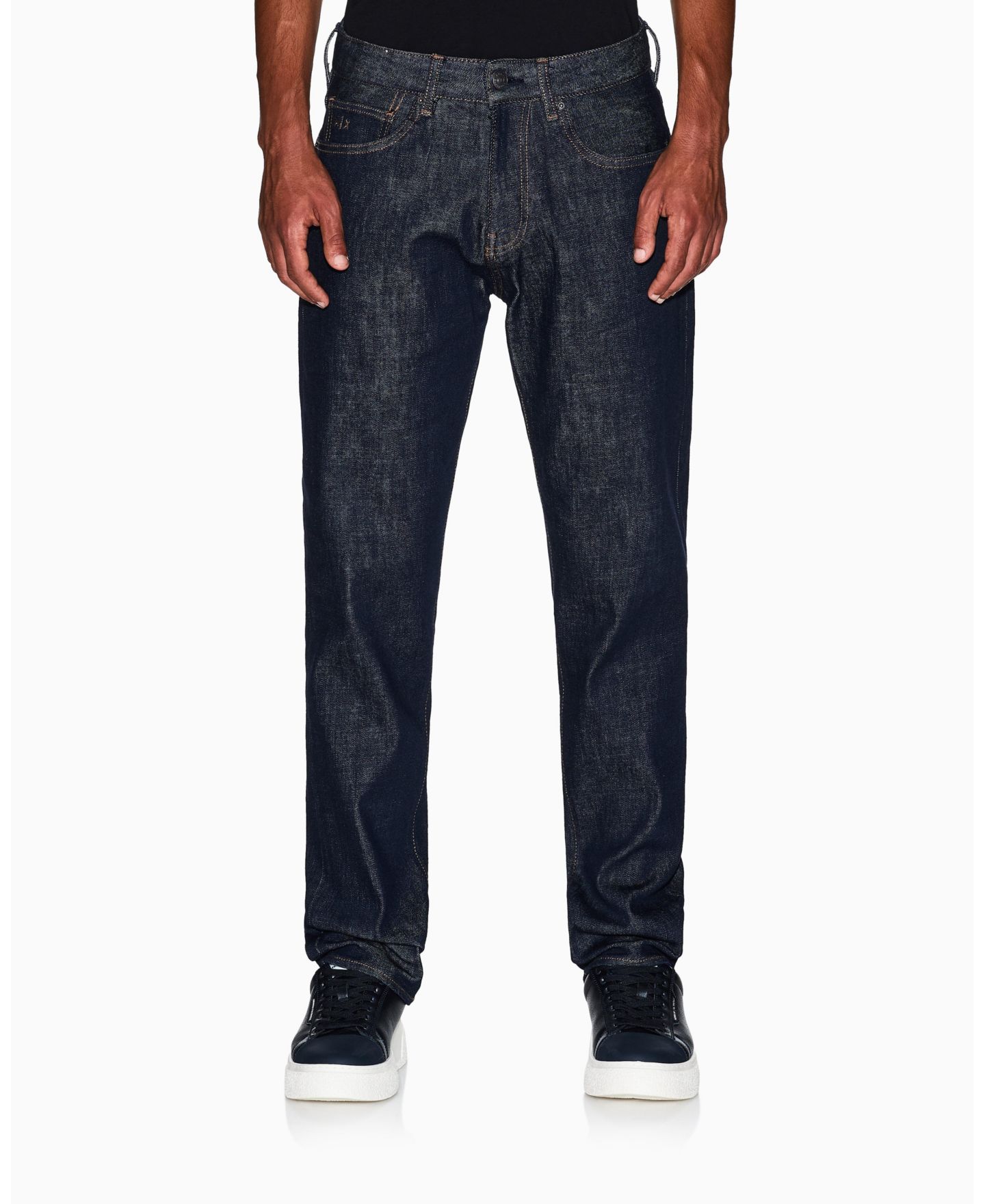 Мужские джинсы A|X Armani Exchange Slim Icon Denim Jeans, цвет: Тёмный синий джинсовый — фото 1