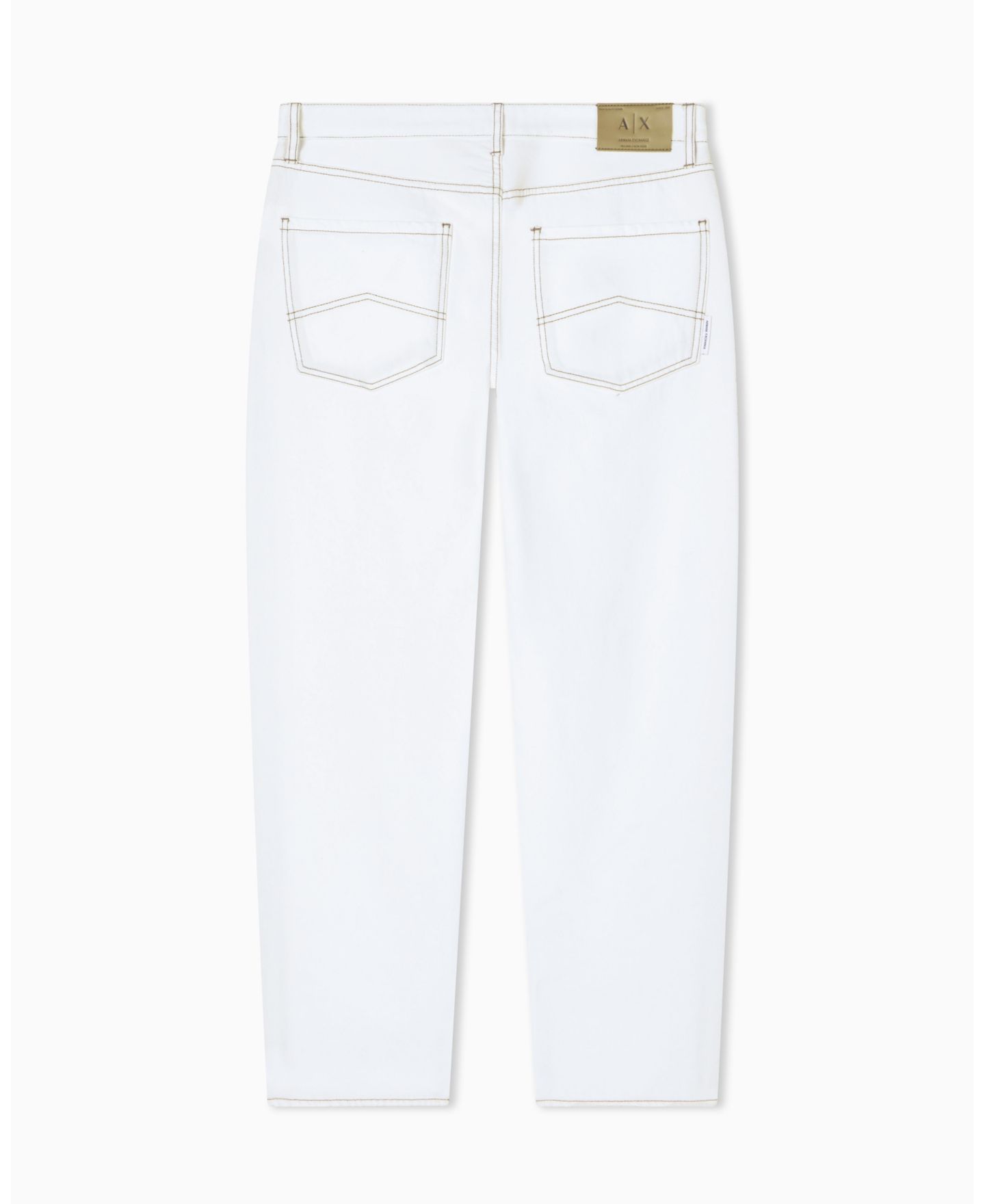 Мужские джинсы A|X Armani Exchange J28 Loose Tapered Denim Jeans, цвет: Молочный белый — фото 2