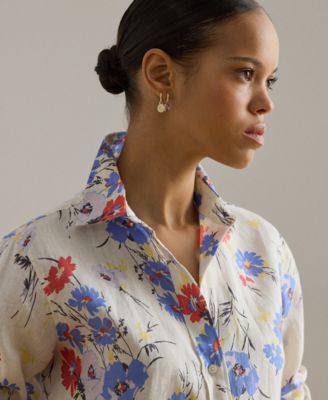 Petite Karrie Floral Long-Sleeve Shirt