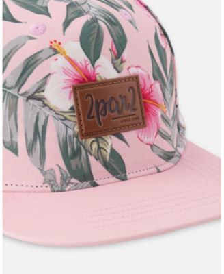 Baby Girls Cap Hibiscus Print