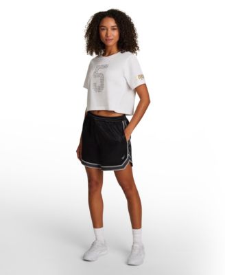 Women's Cropped Basketball Graphic T-Shirt