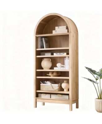 Arched Book shelves with Adjustable Shelves for Space-Efficient Storage
