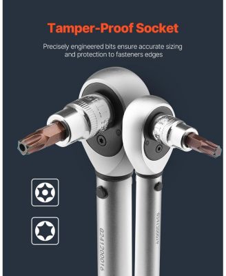 34-Piece Torx Bit Socket Set with Tamper-Proof & Standard Sizes
