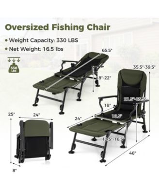 Oversized Folding Detachable Footrest, Heavy-Duty Outdoor Seat Fishing Chair