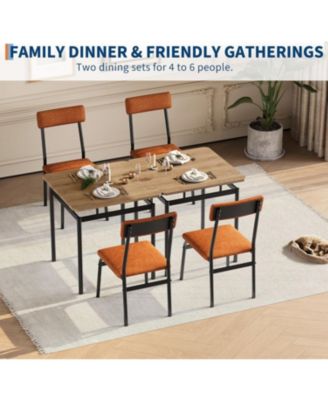 Kitchen Table 3 Piece Dining Table Set for 2 Small Kitchen Table and 2 PU Upholstered Chairs