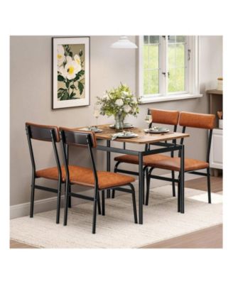 Kitchen Table 5 Piece Dining Table Set For 4 Kitchen Table And Chairs Set for Dining Room, Home Office, Living Room