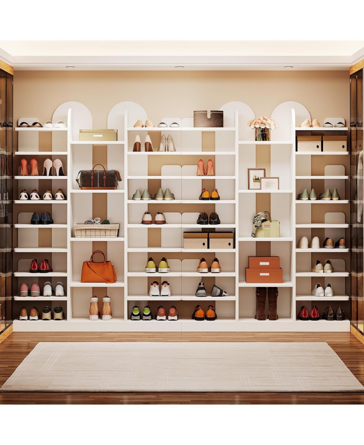 Tribesigns 13-Tier Shoe Rack, Freestanding Tall Entryway Shoe Organizer with Open Shelves