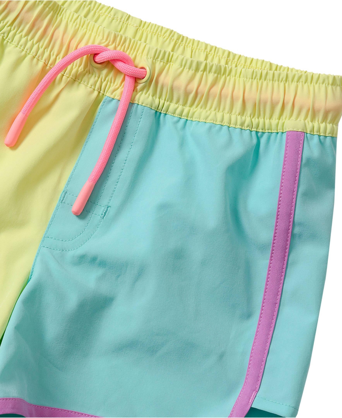 Lands' End Girls Colorblock Board Shorts