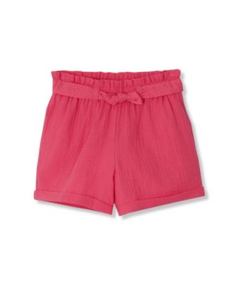 Girls Woven Belted Pull On Short