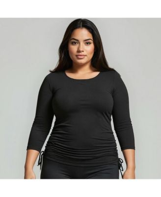 Plus Size 3/4 Sleeve Rash Guard UPF 50+ Margaux Swim Top
