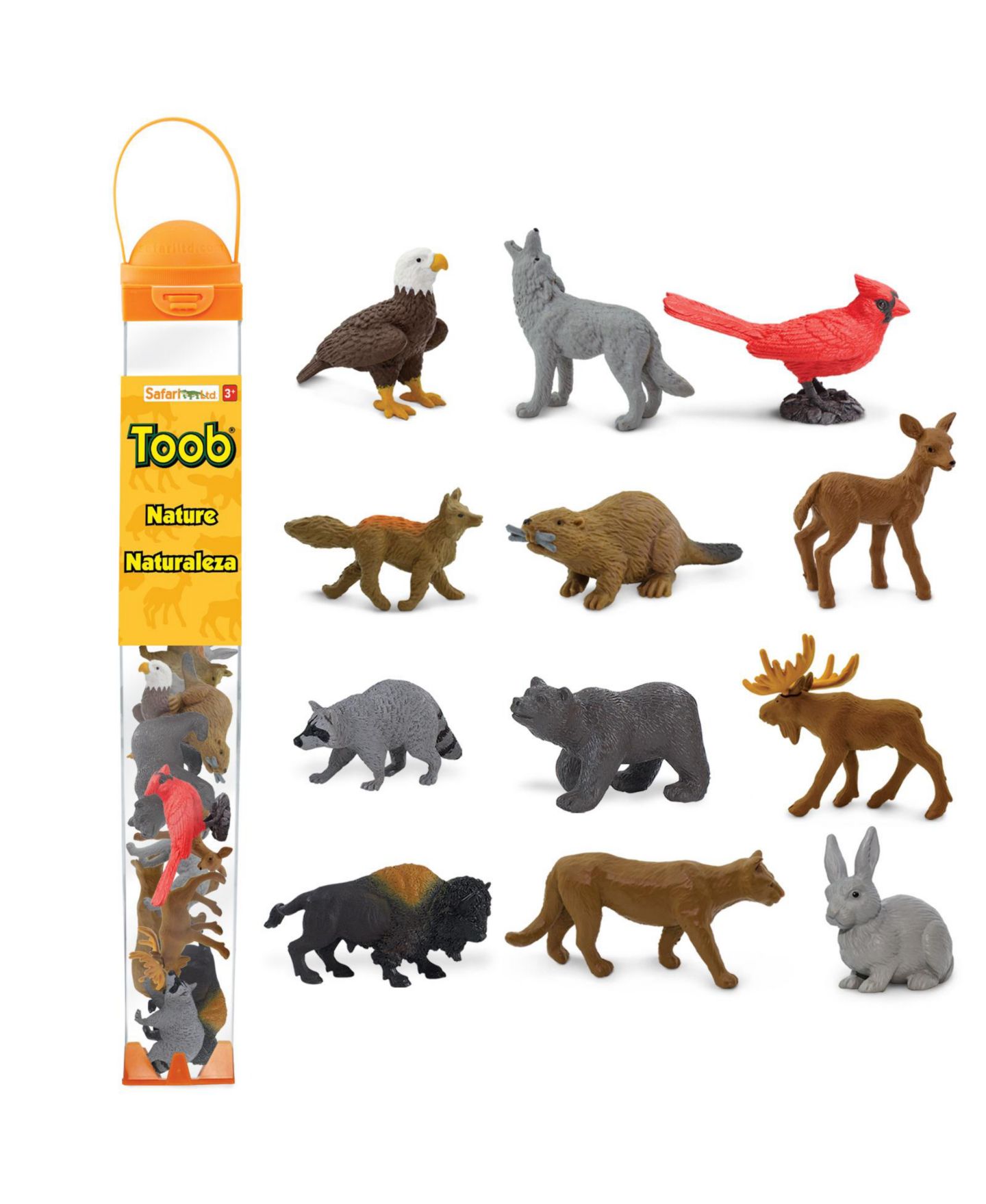 Детские фигурки Safari Ltd. Nature Toob Animal Hand-Painted 12-Piece Figurine Set, от 3 лет — фото 1
