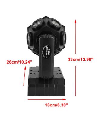 200W Moving Head Stage Light with 12 RGBW LEDs, Unlimited Tilt & DMX512/Sound Control