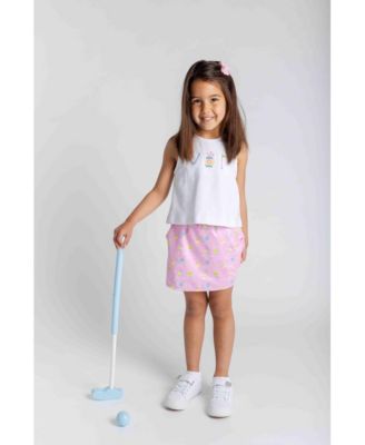 Toddler Girls Top And Skort Set With Golf