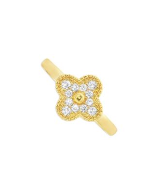 Gold Plated Clover Ring