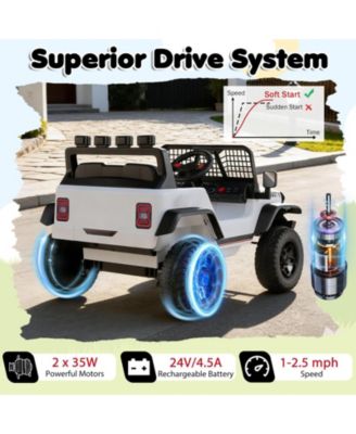 24V Ride On Car for Kids with Parent Remote Control and Music