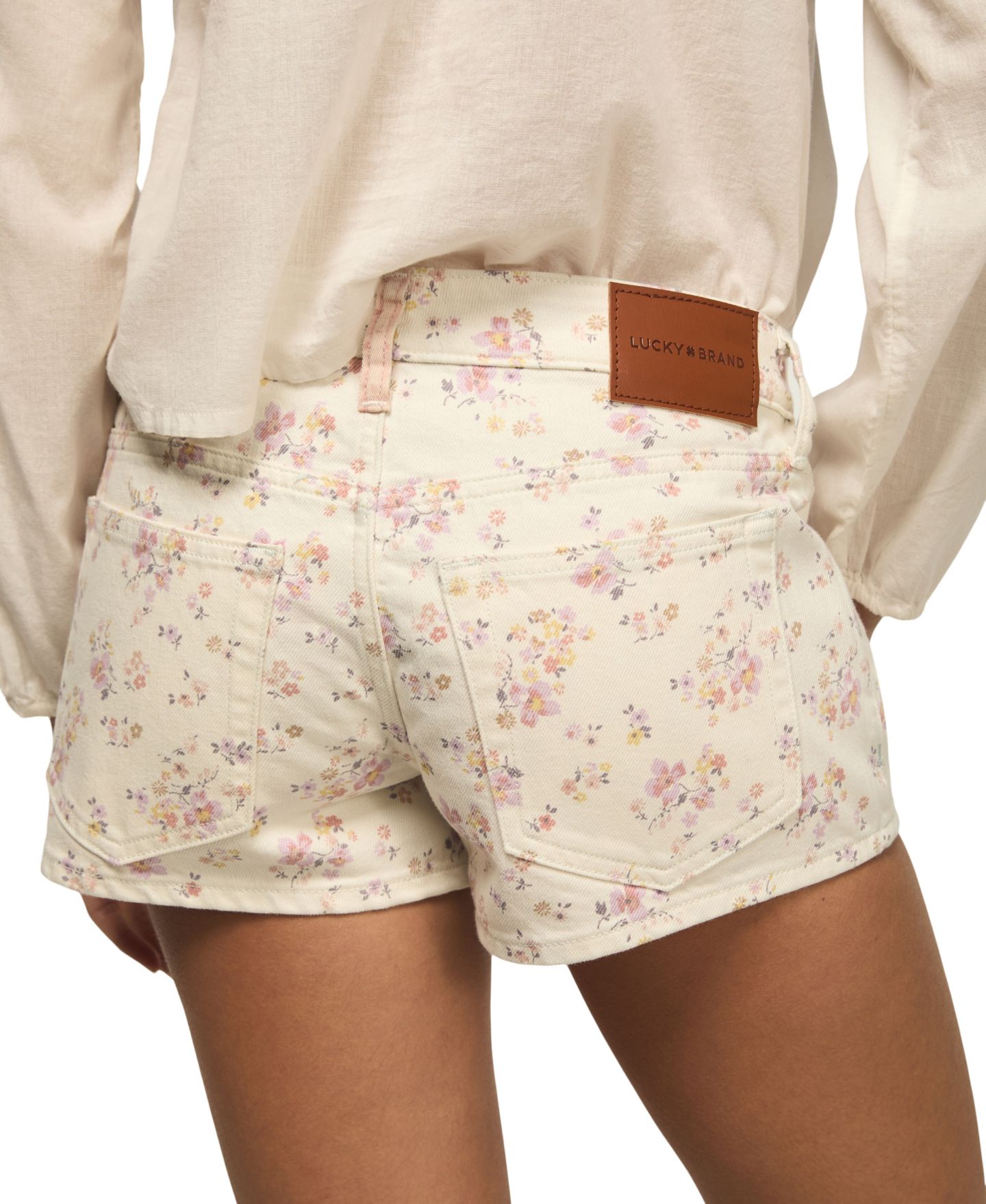 Женские шорты Lucky Brand Festival Floral Print Mid-Rise, цвет: Варёный — фото 5