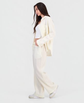 Juniors' Cotton Gauze Drawstring Beach Pants