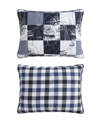 Sailors Patchwork Cotton Reversible 3-Pc. Quilt Set, King